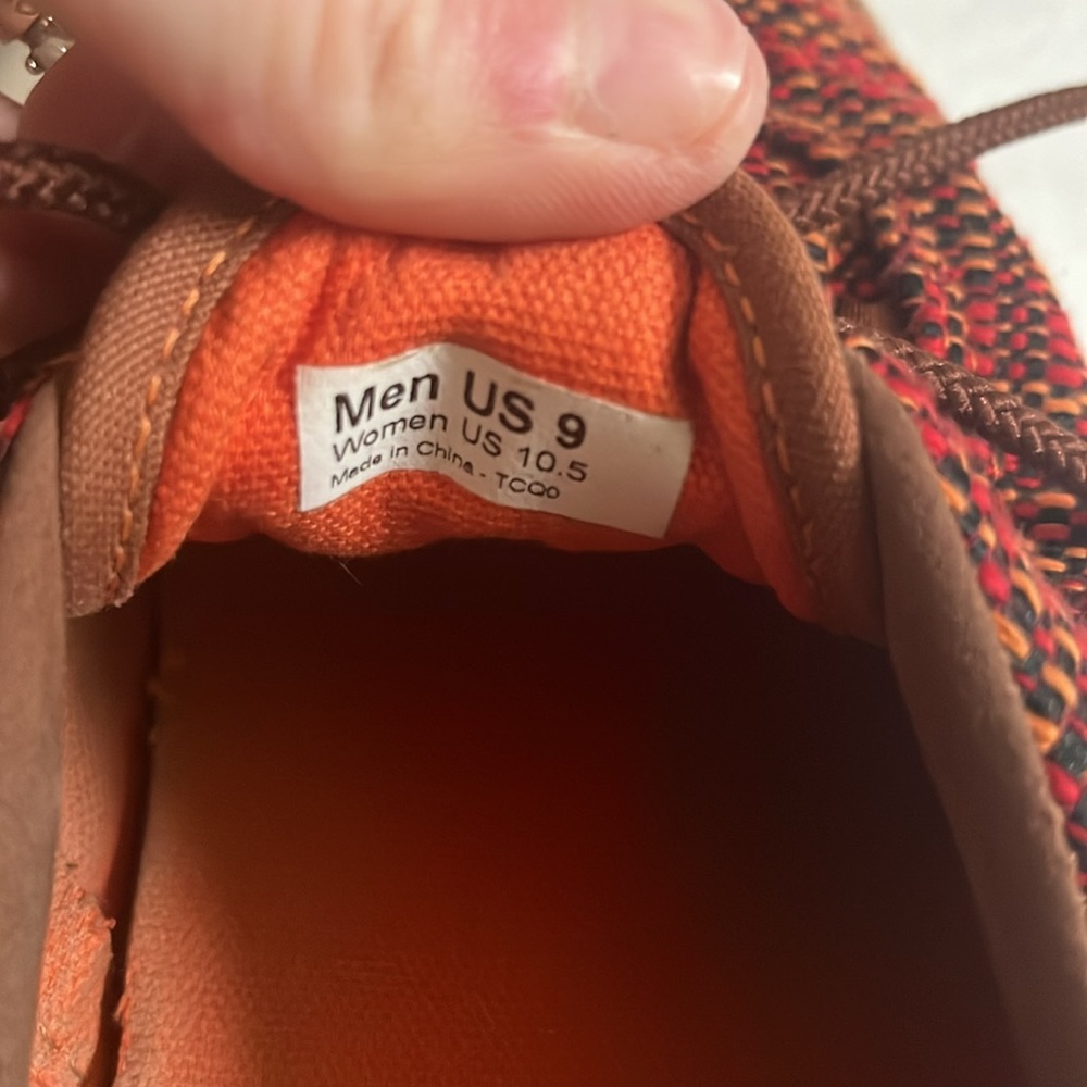 Prima Visione x Vans limited edition red orange woven lace up sneakers - Picture 8 of 9